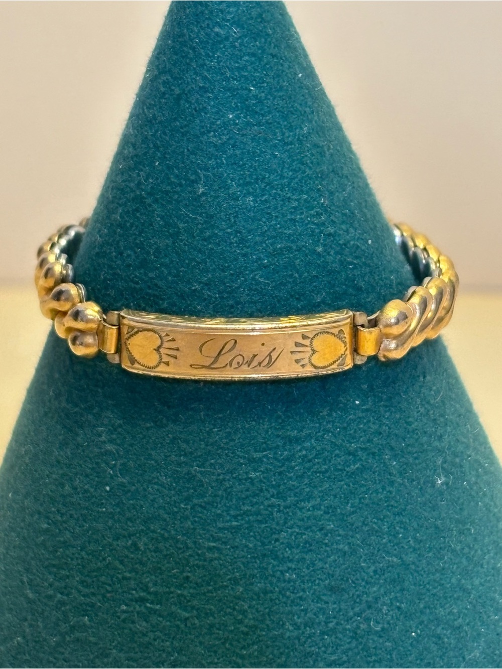 Miss Mignon by Speidel Personalized 10K Gold-Filled 'Lois' Heart ID Bracelet